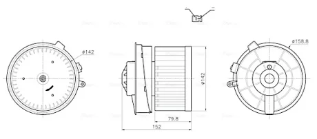 Вентилятор опалювача салону Nissan Qashqai I (07-13) AVA COOLING DN8486