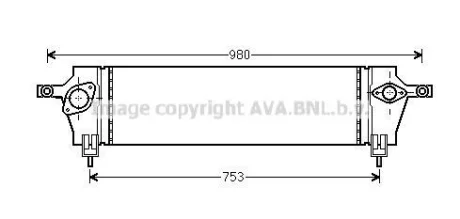 Інтеркулер Nissan Qashqai J10, J11 (07-) 1.5DCi AVA AVA COOLING DNA4333