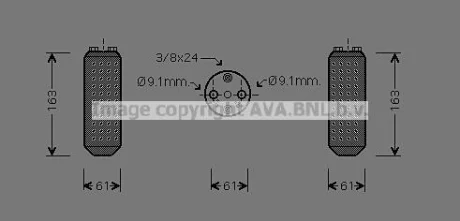 Осушувач кондиціонера Mitsubishi L200 (05-), Pajero Sport (08-)/Nissan Navara (97-), Almera (95-)  AVA AVA COOLING DND037