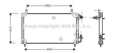 Радиатор кондиционера Нексия (пр-во NISSENS). AVA COOLING DW5006