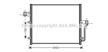 Радиатор кондиционера SsangYong Action (06-), Kyron (05-). AVA COOLING DW5082