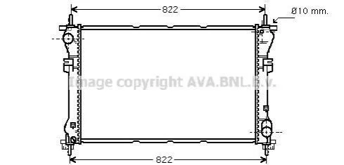 Радіатор охолодження двигуна Ford Tranzit 2,0d 00>06 MT AVA COOLING FD2320 (фото 1)