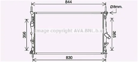 Радіатор, Система охолодження двигуна AVA COOLING FD2628