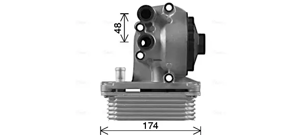 Радиатор масляный Ford Transit (00-), Mondeo (00-)/LR Defender (05-) 2.0 TDCi, 2 AVA COOLING FD3623H (фото 1)