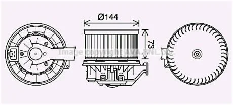 Вентилятор отопителя салона Ford Fiesta (08-) AVA AVA COOLING FD8629