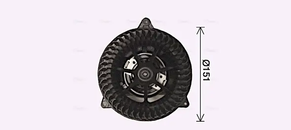 Вентилятор опалювача салону Ford Mondeo (01-07), Focus (99-04) AVA AVA COOLING FD8653 (фото 1)