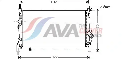 Радіатор охолодження двигуна Ford Transit, Transit Tourneo (06-14) AVA AVA COOLING FDA2405 (фото 1)