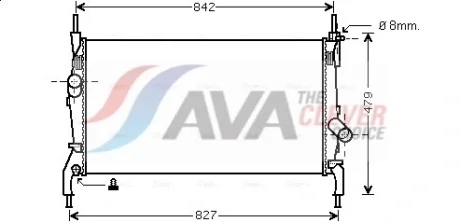 Радіатор охолодження двигуна Ford Transit, Transit Tourneo (06-14) AVA AVA COOLING FDA2405