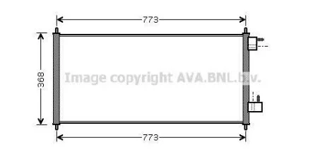 Радиатор кондиционера Ford Tranzit Connect 1,8DI-TDCI 02-13. AVA COOLING FDA5361