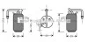 Осушитель кондиционера Ford Fiesta 1.25-1,6i 01>08. AVA COOLING FDD331 (фото 1)
