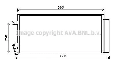 Радіатор кондиціонера Fiat Doblo 1.3d 1.6d 2.0d 10> MT AVA AVA COOLING FTA5396D (фото 1)