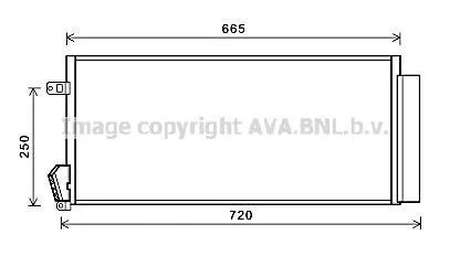 Радіатор кондиціонера Fiat Doblo 1.3d 1.6d 2.0d 10> MT  AVA AVA COOLING FTA5396D
