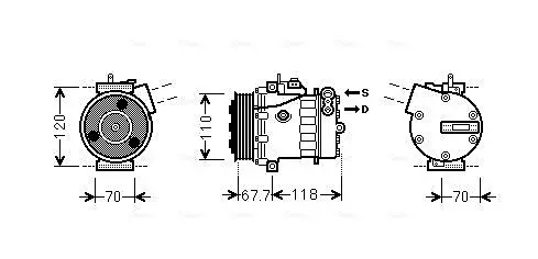 Компресор кондицiонера CLEVER FIT AVA COOLING FTAK384 (фото 1)