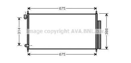 Радиатор кондиционера Honda Accord 2,0-2,4i 03>08. AVA COOLING HD5185D