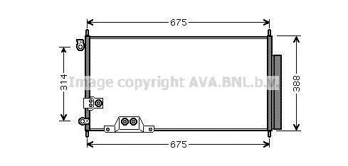 Радіатор кондиціонера AVA COOLING HDA5239D (фото 1)