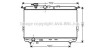 Радиатор охлаждения двигателя Hyundai Sonata Kia Magentis 2,0i 2,5i 00> MT AVA COOLING HY2106 (фото 1)