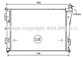 Радиатор охлаждения двигателя Hyundai Sonata (10-15) MT  AVA AVA COOLING HY2379