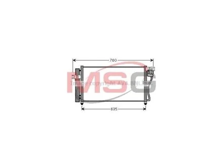 Радиатор кондиционера Hyundai Accent 1,4-1,6i 05>10 AVA COOLING HY5178D