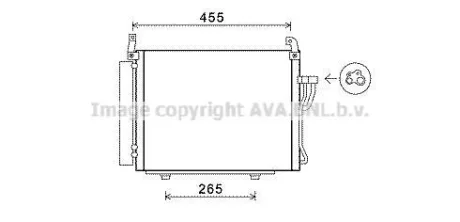 Радиатор кондиционера Hyundai i10 (07-) AVA AVA COOLING HY5245D