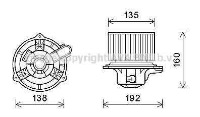 Вентилятор отопителя салона Kia Ceed (07-), Hyundai Elantra (06-). AVA COOLING HY8553