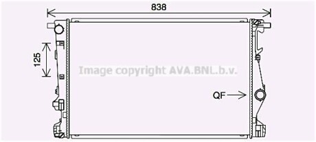 Радиатор, система охлаждения двигателя AVA COOLING JE2075