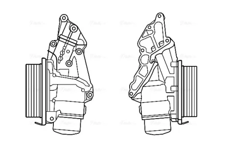 Радіатор масляний (с корпусом) MB C-Class W203 (00-), E-Class W211, W212 (02-) 3.0i, 3.5i AVA AVA COOLING MS3688H
