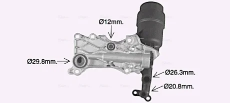 Охолоджувач оливи AVA COOLING MS3741H
