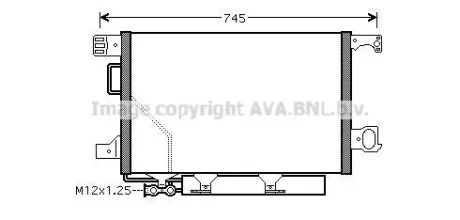 Радиатор кондиционера MB C203 00>07. AVA COOLING MS5360D