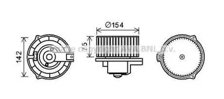 Вентилятор отопителя салона Mercedes-Benz ML (W163) (97-06). AVA COOLING MS8620