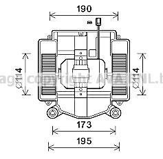 Вентилятор отопителя салона MB S221 05>13. AVA COOLING MS8669