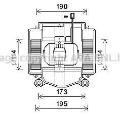 Вентилятор отопителя салона MB S221 05>13. AVA COOLING MS8669