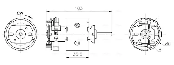 Мотор обігрівача салону MB Sprinter (96-06)/VW LT35 (96-06) AVA AVA COOLING MS8783 (фото 1)