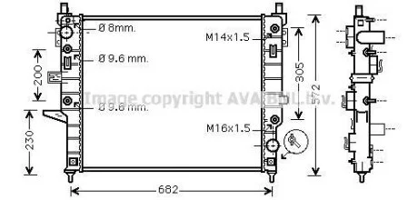 Радиатор охлаждения двигателя MB ML W163 (98-) AVA AVA COOLING MSA2271