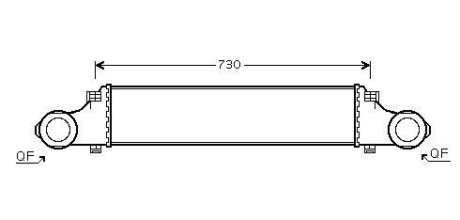 Интеркулер MB E211 200kompr 270CDI 320CDI 02>08, AVA COOLING MSA4354