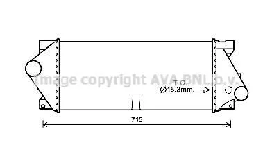 Інтеркулер MB M-Class W163 (98-) 3.2i, 2.7CDi  AVA AVA COOLING MSA4677