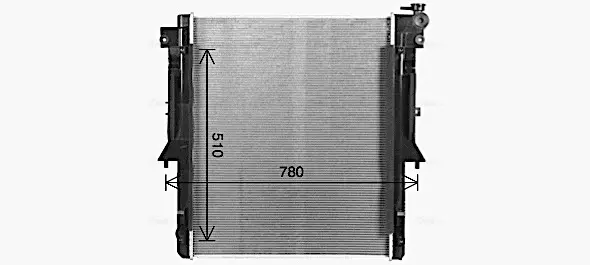 Радиатор охлаждения двигателя Mitsubishi L200(15-) 2,4d 2,2d MT. AVA COOLING MT2281 (фото 1)