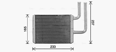 Радіатор опалювача салону Mitsubishi Lancer 03>, Outlander I 01>06 LHD AC+/- AVA AVA COOLING MT6284