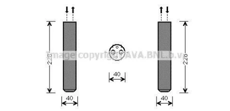 Осушувач кондиціонера Mitsubishi Outlander I (01-), Lancer IX (03-)  AVA AVA COOLING MTD236