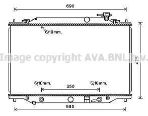 Радиатор охлаждения двигателя Mazda CX-5 (12-) 2.2D АКПП AVA AVA COOLING MZ2274