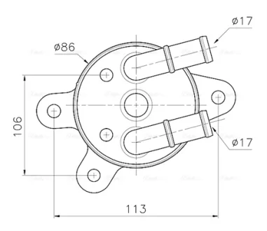 Радиатор масляный АКПП Mazda CX5 (12-) 2.0i AVA COOLING MZ3301
