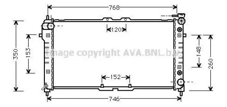 Радиатор охлаждения двигателя Mazda 626 (97-02) AT. AVA COOLING MZA2037