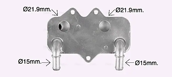 Радиатор масляный Opel Astra (98-), Vectra (02-), Zafira (99-) 2.0 DTI, 2.2 DTI AVA COOLING OL3704 (фото 1)