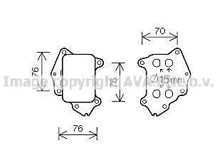 Радиатор масляный PSA Berlingo Partner 1,6HDI 05> 08>, Nemo Bipper 1,4HDI, Focus II C-max 1,6d. AVA COOLING PE3396