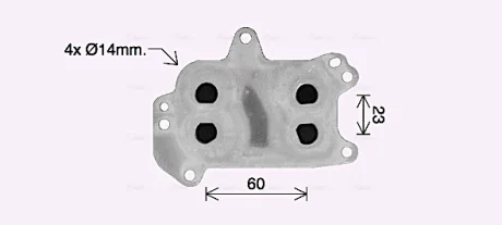 Радіатор масляний Citroen Jumpy (16-), DS4 (10-), DS5 (12-)/Peugeot 2008 (13-), 308 (14-), Partner (08-) 1.6 BLUEHDI AVA AVA COOLING PE3424