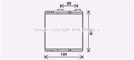 Радиатор отопителя салона Renault Laguna III. AVA COOLING RT6634