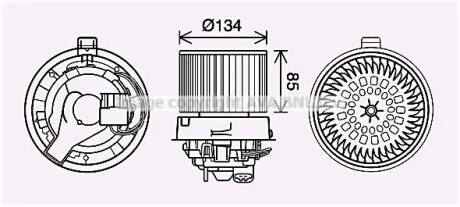 Вентилятор отопителя салона Renault Logan (12-), Sandero (12-) AVA AVA COOLING RT8635