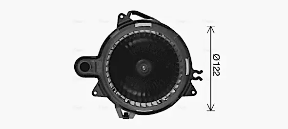 Вентилятор обігрівача салону Renault Capture (13-), Clio (13-) AVA AVA COOLING RT8676 (фото 1)