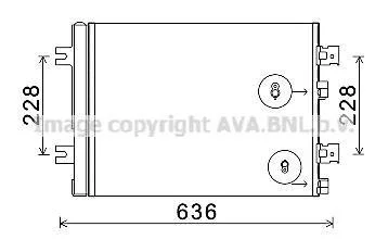 Радиатор кондиционера Renault Logan I 1,4-1,6i 04>10. AVA COOLING RTA5467D