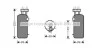 Осушитель кондиционера Renault Megane II Scenic II 02>08, Kangoo II 08> MT/AT, AVA COOLING RTD330 (фото 1)