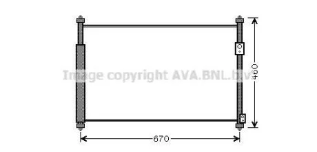 Радиатор кондиционера Suzuki Grand Vitara (05-) 2,0i 2,4i. AVA COOLING SZ5108D